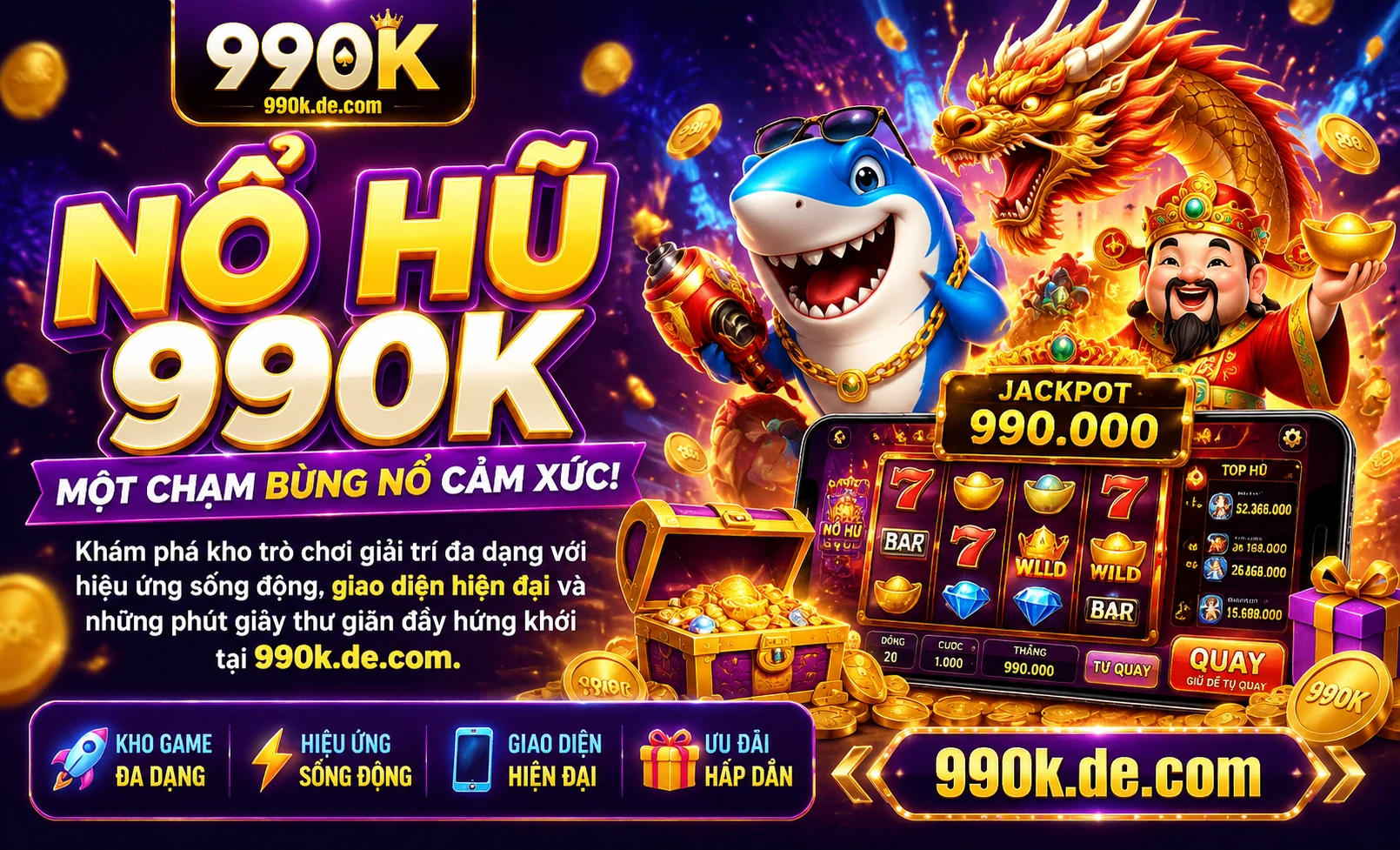 990K Nổ Hũ giao diện game