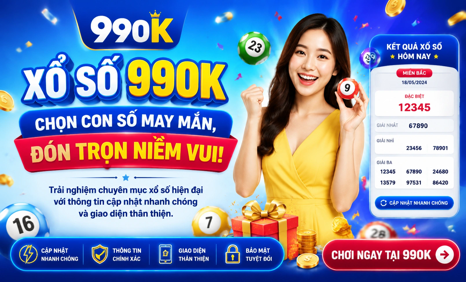 Trải nghiệm xổ số 990K trên điện thoại